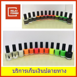 สีทาหางทุ่น ชิงหลิว ขวดกลมคุณภาพดี ไม่เหนียวหนืด (สีด้าน)