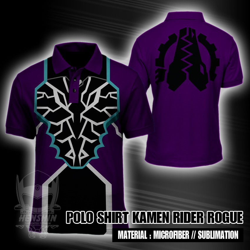 เสื้อโปโลพิมพ์ลาย Kamen Rider Rogue