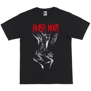 ผ้าฝ้าย 100%เสื้อยืด ผ้าฝ้าย พิมพ์ลาย Aura NOIR BAND สําหรับผู้ชาย และผู้หญิงS-3XL