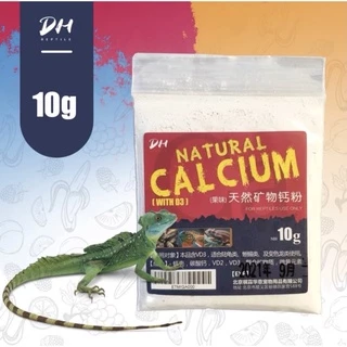 DH Calcium วิตามิน​ แคลเซียม​ D3​ ขนาดทดลอง​ 10 กรัม สำหรับเต่าบก อีกัวน่า กิ้งก่า คาเมเลียน