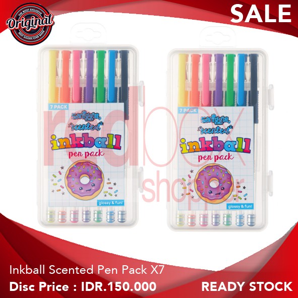 Smiggle Inkball Scented Pen Pack X7