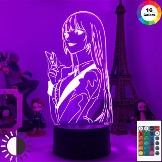 LED Night Light น่ารักญี่ปุ่น Waifu อะนิเมะโคมไฟ Yumeko Jabami จาก Kakegurui นักพนันบังคับของขวัญสำหรับตกแต่งห้องนอนกลางคืน