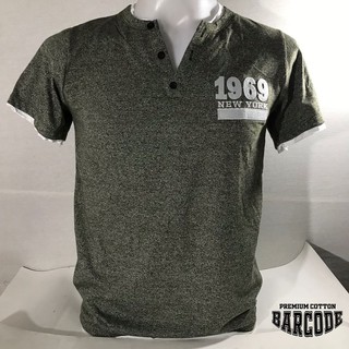 BARCODE 1969 New York สีเทาแขนสั้น