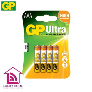 ถ่าน GP ALKALINE ULTRA AAA 1.5V (4+4) E92 RL03 24AU 2U4