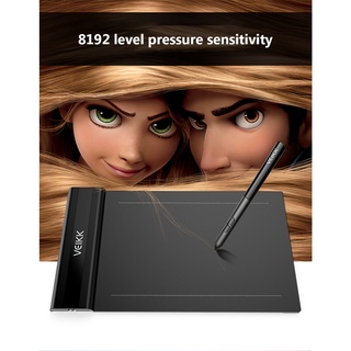 Ready VEIKK S640 Digital Graphics Drawing Tablet 6*4 inch Pen Tablet with 8192 Levels Pressure Passive Pen 5080 LPI One-Touch Eraser Hand Painted Tablet