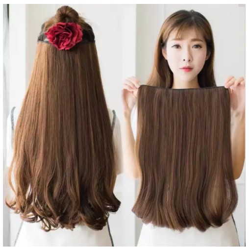 แฮร์พีช🔥 แฮร์ แฮร์พีชปลายงุ้ม กว้าง28cm ยาว45cm หนีบได้หวีได้ เพิ่มความหนา ส่งใน