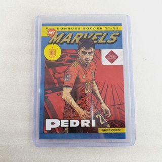 Pedri Gold ! / Donruss Net Marvels Press Proof 2022 Road to Qatar ใบพิเศษ การ์ดนักฟุตบอล การ์ดนักบอล Panini  Topps