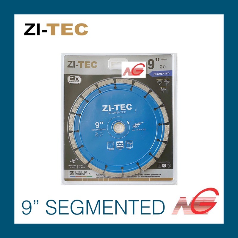 ZI-TEC ไซเทค ใบตัดเพชร 9" รุ่น SEGMENTED