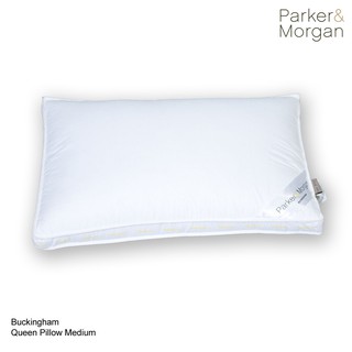 Parker&amp;Morgan : หมอนไมโครไฟเบอร์ บักกิ้งแฮม (MEDIUM) นุ่มกำลังดี ขนาดควีน 19"x29" : Buckingham Queen (MEDIUM) 1,700 g.