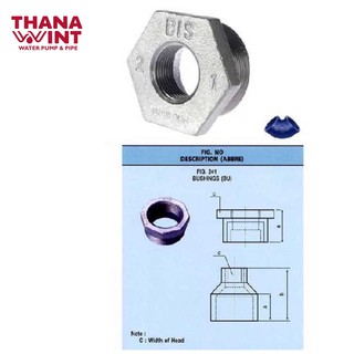 ลดเหลี่ยม กัลวาไนท์ ขนาด 1/2"- 1"