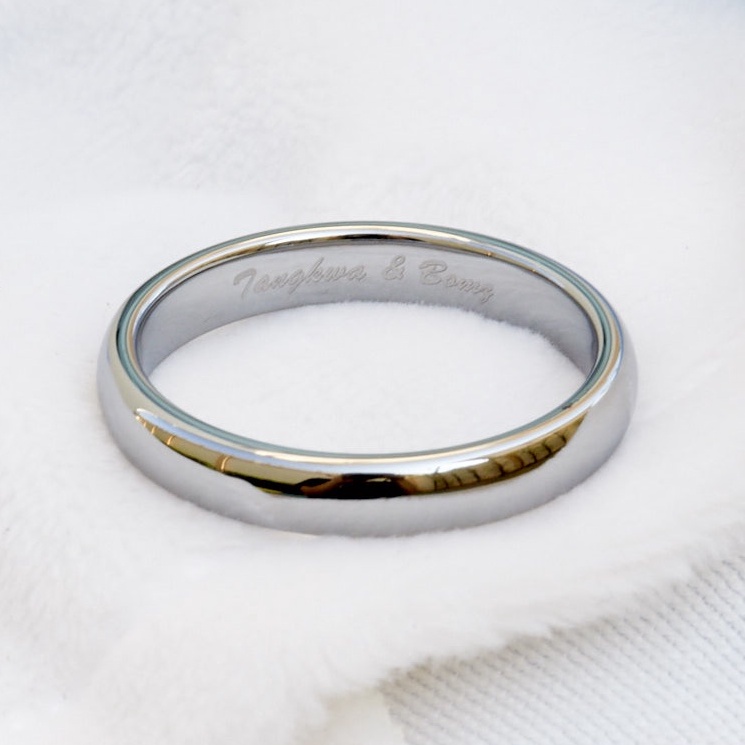 แหวน ทังสเตนคาร์ไบด์ รุ่นคลาสสิค สีเงิน (4มม.)