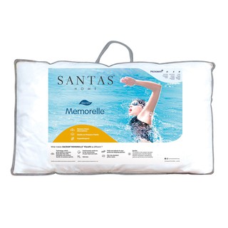 หมอนหนุน SANTAS MEMORELLE 19X29 นิ้ว สีขาว หมอนหนุนและหมอนข้าง