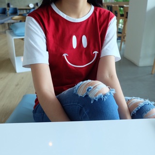 Smiley T-shirt twotone