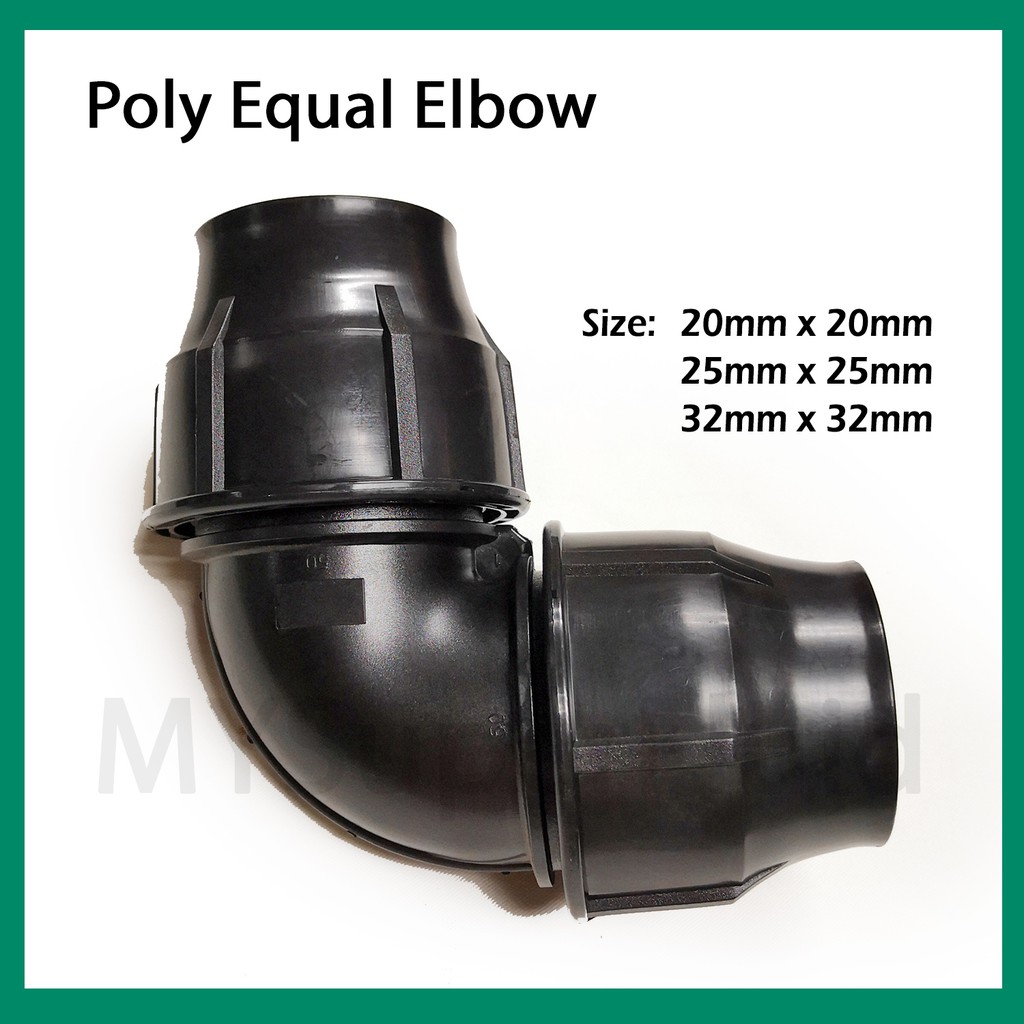 POLY FITTINGS HDPE POLY EQUUAL ELBOW [20mm] [25mm] [32mm]