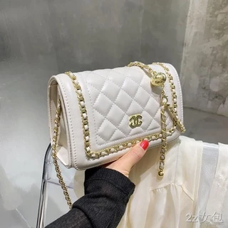 พร้อมส่ง❥ กระเป๋าสะพายข้างกระเป๋าสะพายไหล่แฟชั่นยอดนิยม rhombus chain messenger กระเป๋าสี่เหลี่ยมผู้หญิง กระเป๋า