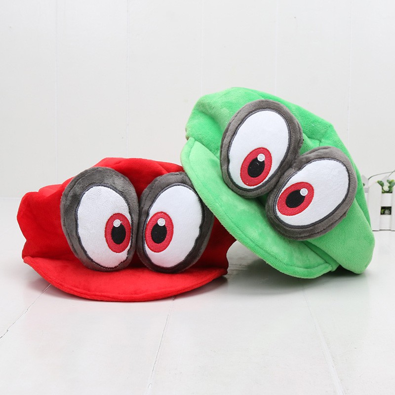 หมวกคอสเพลย์ Super Mario Bros Odyssey Cappy หมวกผ้ากํามะหยี่