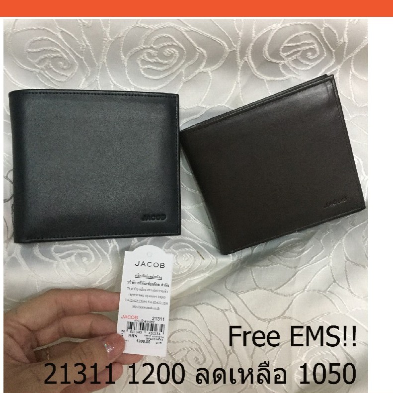 21311 JACOB Wallet กระเป๋าสตางค์ผู้ชาย หนังแท้ แบรนด์ จาคอป JACOB ของแท้ ของใหม่