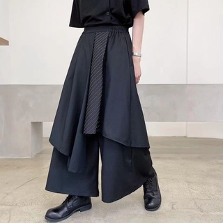 Yohji Yamamoto กางเกงยาวถึงข้อเท้า ทรงหลวม ลายทาง สไตล์สตรีท