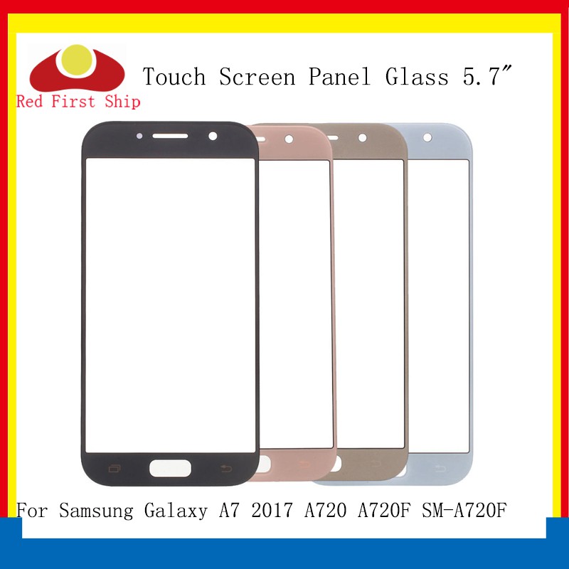 สําหรับ Samsung Galaxy A7 2017 A720 A720F หน้าจอสัมผัสด้านหน้าเลนส์กระจกด้านนอก A7 2017 หน้าจอสัมผัส