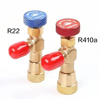 คอลโทรลวาล์ว ปิด-เปิด ชาร์ทน้ำยาแอร์ ป้องกันน้ำยากระเด็น HONGSEN R22 เกลียว 1/4 , R32 เกลียว 5/16 Control Valve