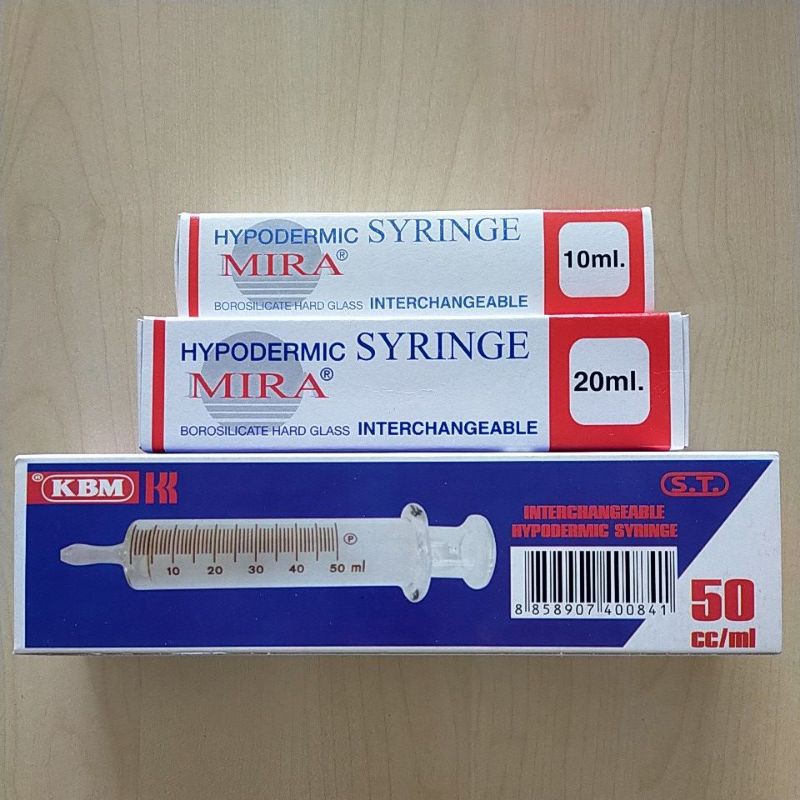 ไซริ้งแก้ว กระบอกแก้ว​ 10​ ML, 20ML​, 50​ ML