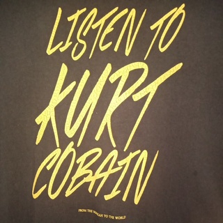 เสื้อยืด Usa Listen To Kurt Cobain Size M อก 20/ยาว28