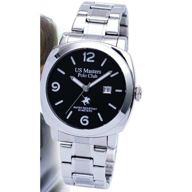 US Master Polo Club AS11.219.1B สายสี หน้าปัดดำ_นาฬิกาผู้ชายของแท้_ลดราคาพิเศษ_ซื้อเป็นของขวัญให้แฟนให้เพื่อน