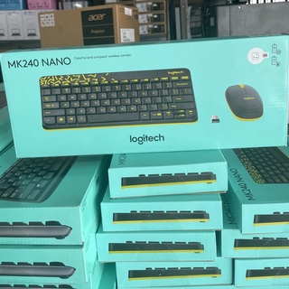 ชุดคอมโบคีย์บอร์ดและเมาส์ไร้สาย Logitech MK240 NANO