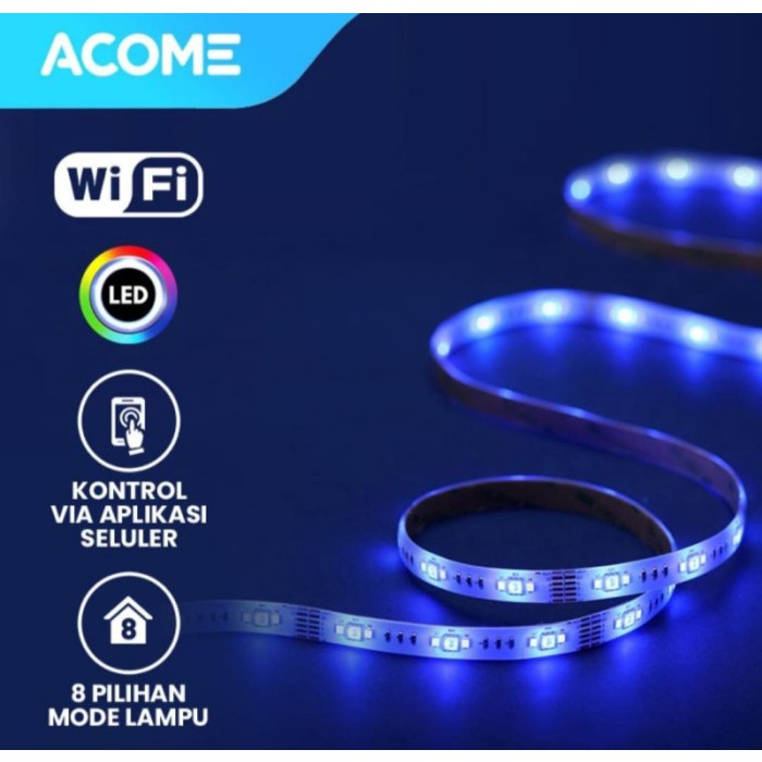 Led RGB Smart ACOME AL03 โคมไฟ Smart Wifi LED Strip 2M สีสันสดใส 5W - ORIGINAL
