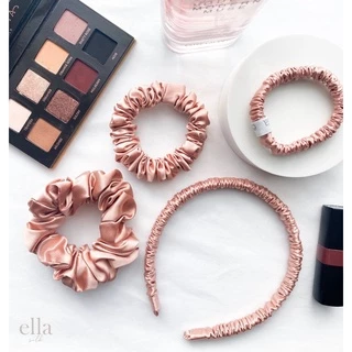 (1ชิ้น ไซส์เล็ก – Mini) ยางรัดผมผ้าไหมมัลเบอร์รี่ Ella Mulberry Silk Scrunchies
