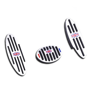 ชุดแป้นคันเร่ง+เบรค+พักแต่ง MINI COOPER [UNION JACK] ลายพิเศษ สำหรับ Gen2 MINI R55-R61 &amp; Gen3 MINI F54-F60