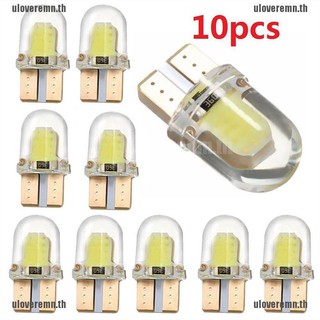 &lt;COD+UL&gt; หลอดไฟ LED ซิลิโคน T10 194 W5W COB สําหรับติดรถยนต์ 10 ชิ้น