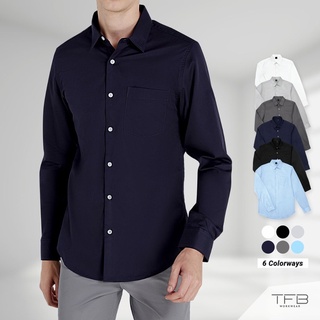 เสื้อเชิ้ตแขนยาว สีกรม TFB Workwear