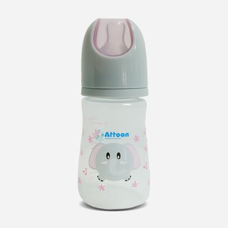 Thaiken ขวดนม 4oz/125ml Attoon GiGGLES Feeding Bottle สีชมพู 101601