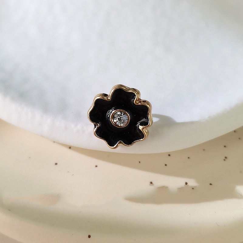 กระดุมดอกไม้ ประดับพลอยเทียม 11 มม. สีขาว สําหรับตกแต่งเสื้อเชิ้ตผู้หญิง 10 ชิ้น ต่อล็อต - รูปที่ 4