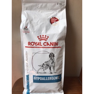 Royal Canin Hypoallergenic 2kg.สำหรับสุนัข แพ้อาหาร เม็ดใหญ่ โปรตีนถั่วเหลือง Hypo Dry Food