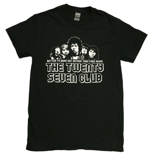 [COD]เสื้อยืด พิมพ์ลาย Jimi Hendrix Jim Morrison Kurk Cobain Twenty Seven Club 27 Club สําหรับผู้ชายS-5XL