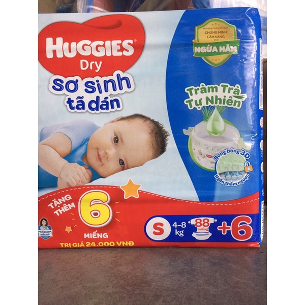 HUGGIES S 8/8+6 DIAPER สําหรับ CHILDREN 4-8กก