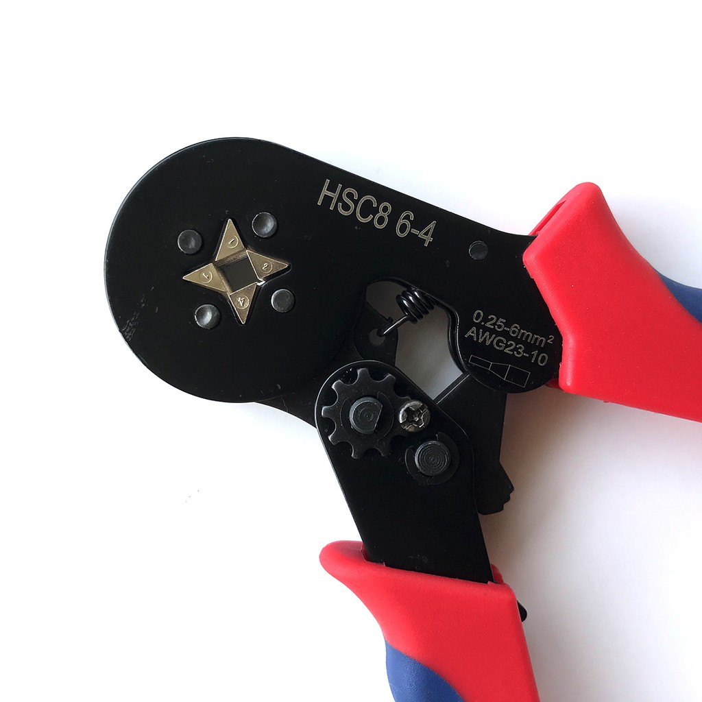 คีมย้ำหางปลา คีมย้ำสายไฟ คีมย้ำสาย คอร์ดเอ็น HSC8 6-4A 0.25-10mm2 ...