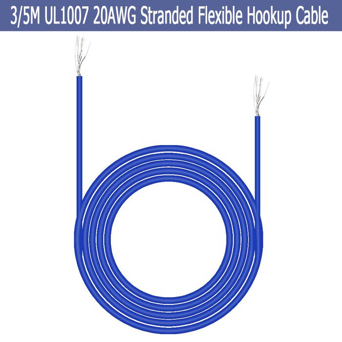 สายเคเบิ้ลสายเคเบิ้ลไฟฟ้า 3 / 5 M Ul 1007 20awg