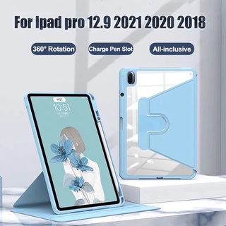 360° เคส พร้อมช่องใส่ปากกา หมุนได้ สําหรับ IPad Pro 12.9 2017 2015 2018 2020 2021 Air 5 2022 10.2 9th 8th 7th 9.7 6th 5th Pro 11 Air 4 Air 3 Mini 6