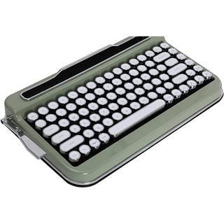 Penna Bluetooth Keyboard with White Chrome Keycap(US Language) (Switch-Cherry Mx Red, Olive Green)