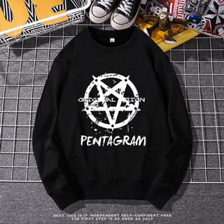 Y49 เสื้อแจ็คเก็ตลาย PENTAGRAM เสื้อกันหนาวผู้หญิงและผู้ชาย เสื้อแจ็คเก็ตเสื้อแขนยาวเสื้อผ้าลายแฟชั่นสุดฮิต ขายดี!