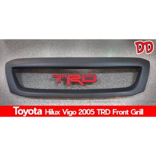 กระจังตาข่าย Toyota Vigo 05 สีดำด้าน โลโก้ TRD แดง