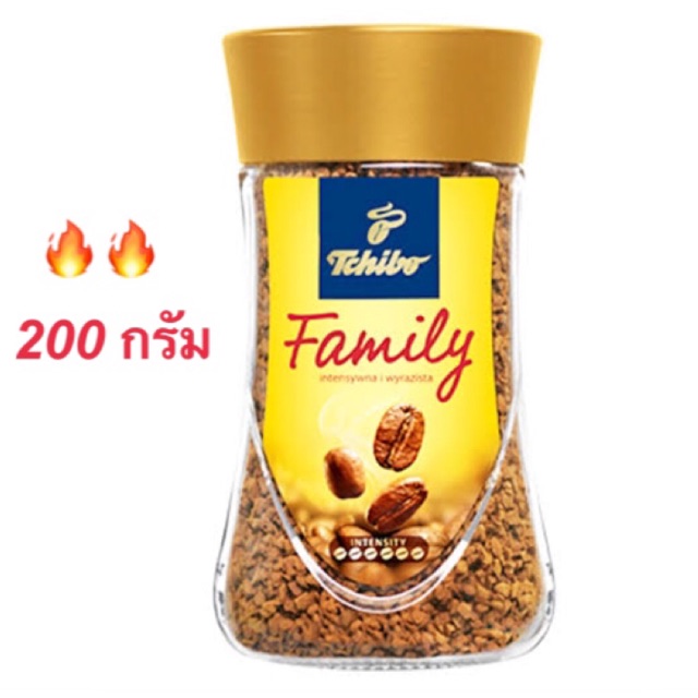 กาแฟ ทชิโบ โกลด์ แฟมมิลี่ ขนาด 200กรัมต่อขวด  +++Tchibo Gold Family Coffee Intensity Invigorating St