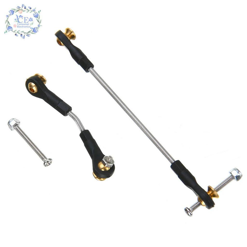 [COD]-1 Set RC Car Steering Pull Rod Upgrade Part Metal RC Steering Rod Durable for WPL B1 B14 B24 B
