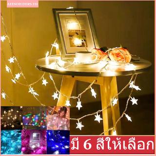 👍[พร้อมแบตเตอรี่] 3 เมตร 20 LEDs ดาว S Tring นางฟ้าไฟห้องนอนแต่งงานปาร์ตี้คริสต์มาสตกแต่ง