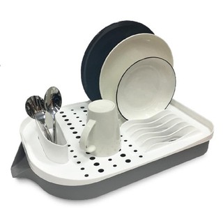 ชั้นคว่ำจานพลาสติก KECH CIRCLE ชั้นวางของในครัว DISH DRAINER STAND UNIT PLASTIC KECH DISH RACK CIRCLE