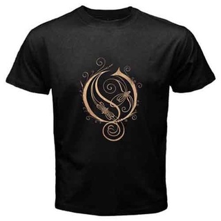 คอลูกเรือเสื้อยืดคอกลมเสื้อยืด พิมพ์ลายโลโก้วงร็อค Opeth O โลหะผ้าฝ้ายแท้