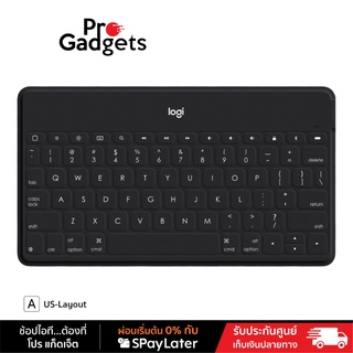 Logitech KEYS-TO-GO Keyboard Wireless (US) คีย์บอร์ดบูลทูธ สำหรับ Mac , iPhone ® , iPad , Apple ® TV